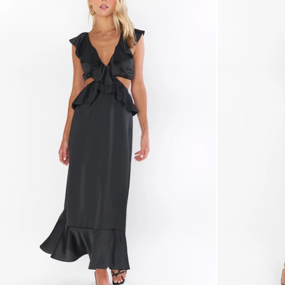 Show Me Your MuMu Black Midi Dress